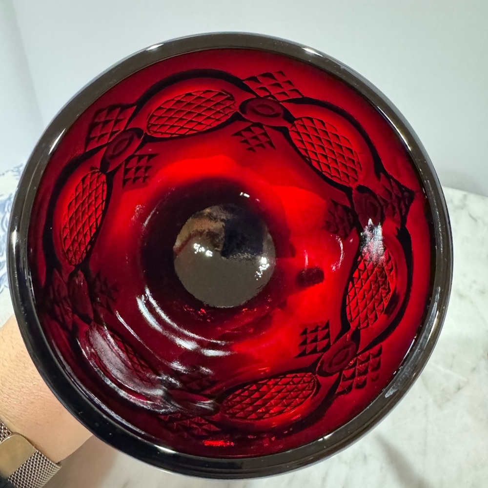 Vintage Avon Dark Red Goblets - Picture 7 of 9